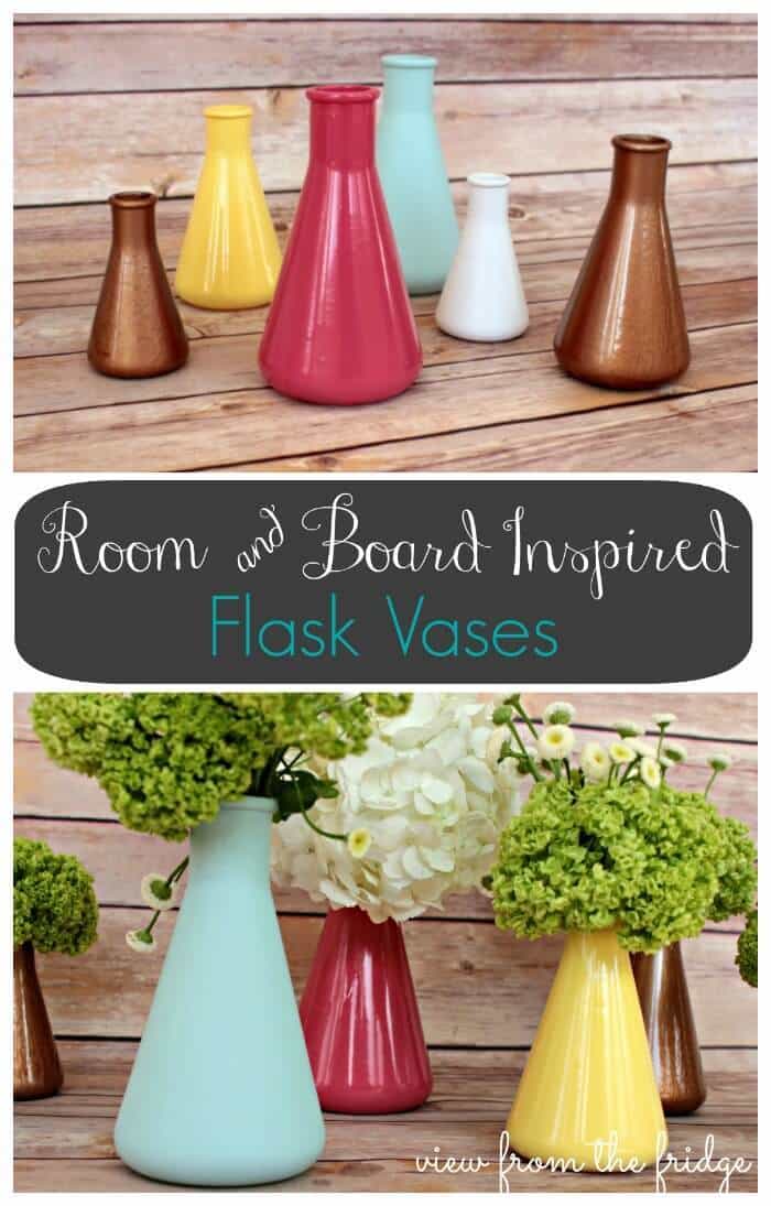 Room and Board Inspired Flask Vases at View from the Fridge in the Summer Spotlight
