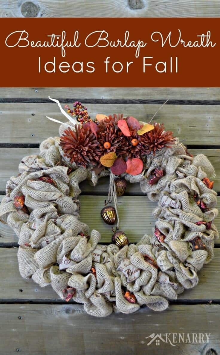 Fall Burlap Wreaths: 3 Beautiful DIY Craft Ideas - Kenarry: Ideas for the Home