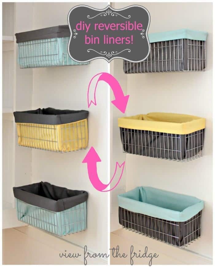 DIY Reversible Wire Bin Liners on View from the Fridge in the Summer Spotlight