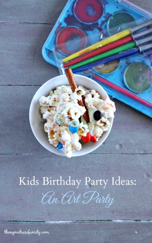 Kids Birthday Party Ideas: An Art Party from The Melrose Family featured in the Summer Spotlight