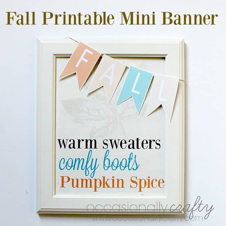 Fall Printalbe Mini Banner