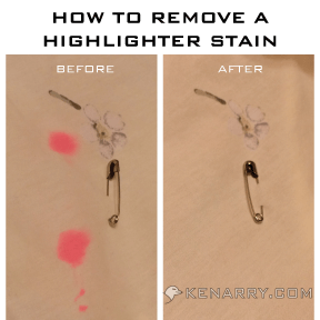 How to Remove a Highlighter Stain
