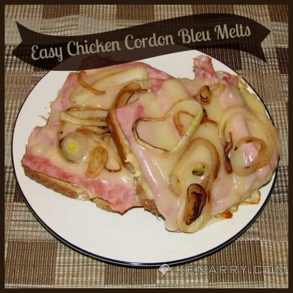 Easy Chicken Cordon Bleu Melts with Fried Onions