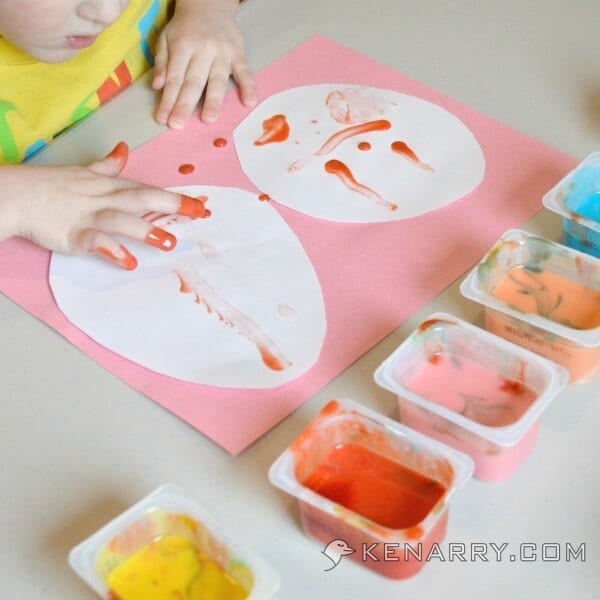 Easter Egg Finger Painting Craft for Toddlers and Kids