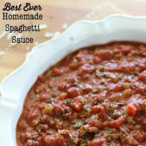 Best Ever Homemade Spaghetti Sauce - Belle of the Kitchen featured on Ideas for the Home by Kenarry®
