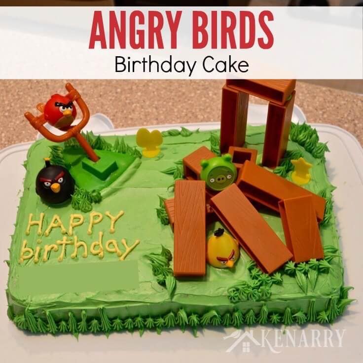 Angry Birds Cake An Easy Birthday Idea