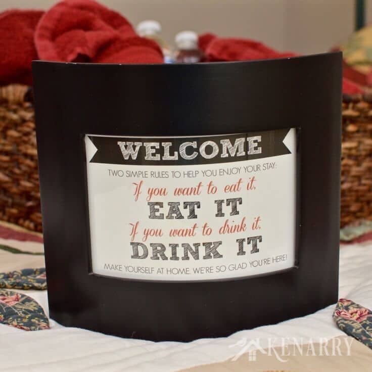 Guest Room Art: Free Printable Welcome Sign