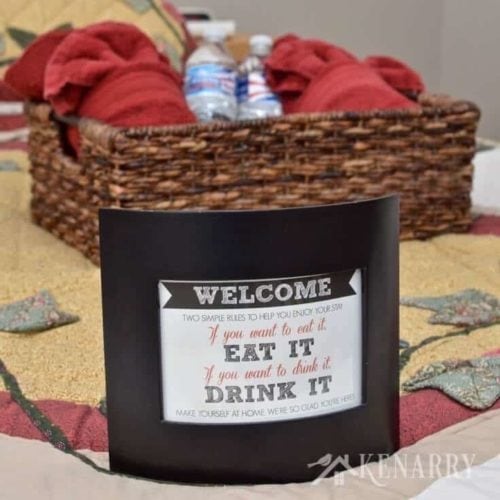 Guest Room Art: Free Printable Welcome Sign