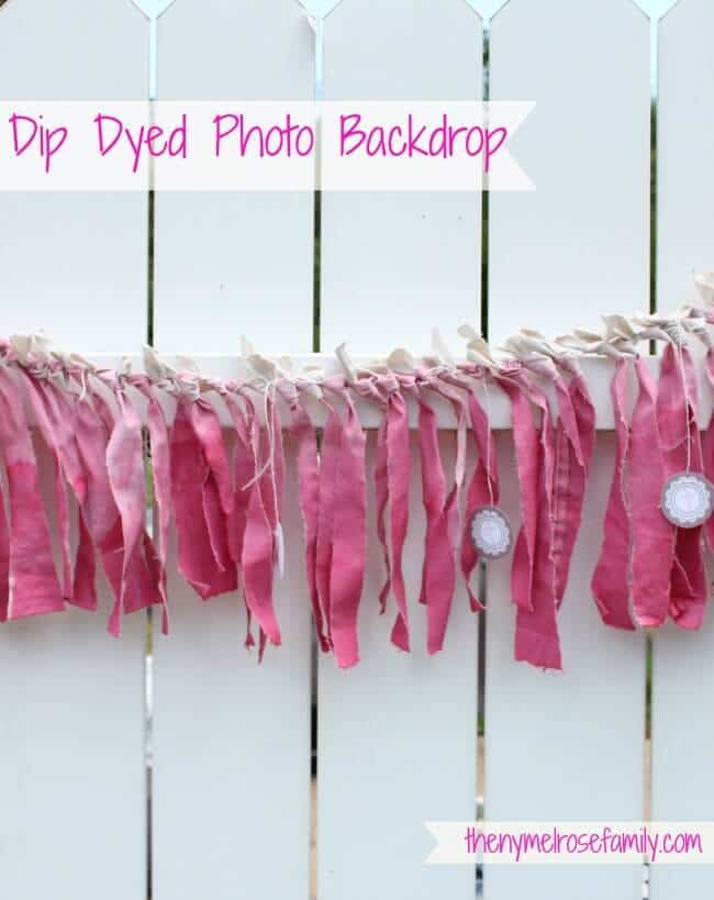 Dip Dyed Photo Back Drop from The Melrose Family featured in the Summer Spotlight