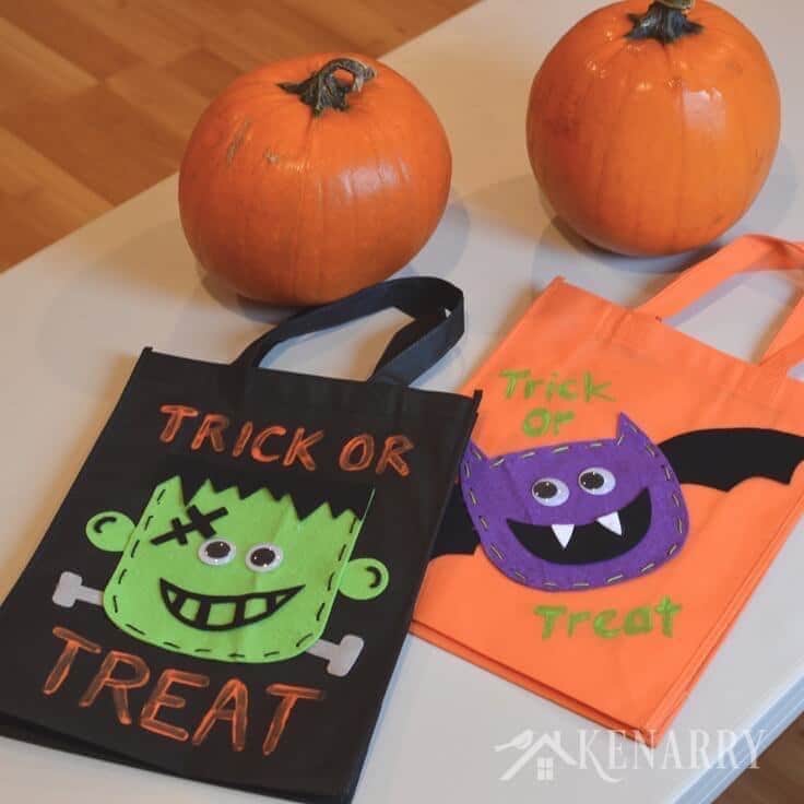 Halloween Trick Or Treat Bags: An Easy DIY Idea