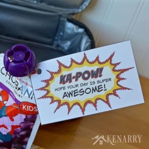 Superhero Lunch Box Notes: Free Printable