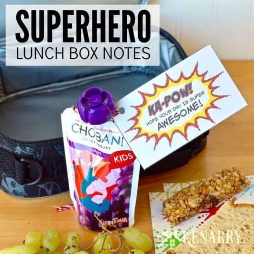 Superhero Lunch Box Notes: Free Printable