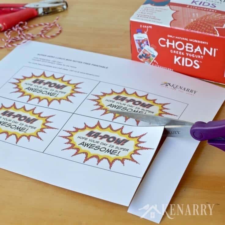Superhero Lunch Box Notes: Free Printable