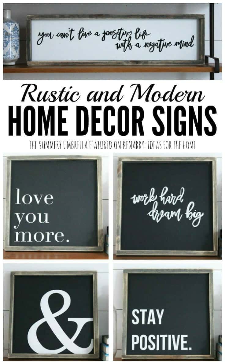 Rustic and Modern Home Decor  Signs  Giveaway