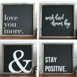These signs are part of the Spring Sign Collection from The Summery Umbrella which offers rustic home decor with a twist of modern appeal.