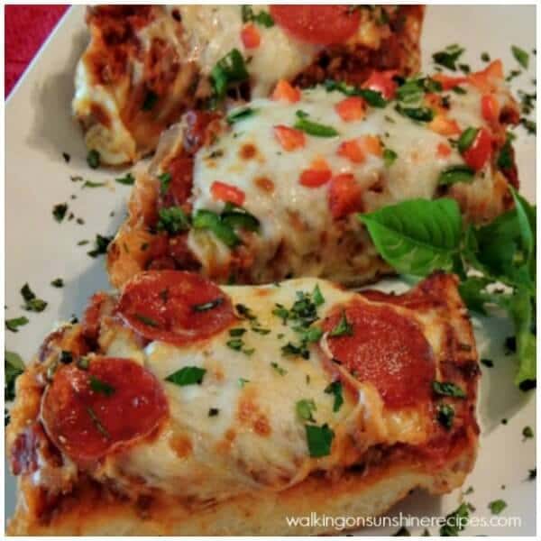 French Bread Pizza with Meat Sauce