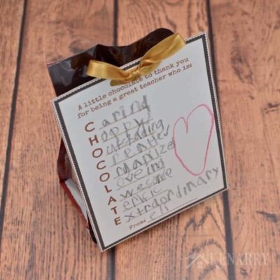 Teacher Appreciation Gift: Free Printable Tag for Chocolate