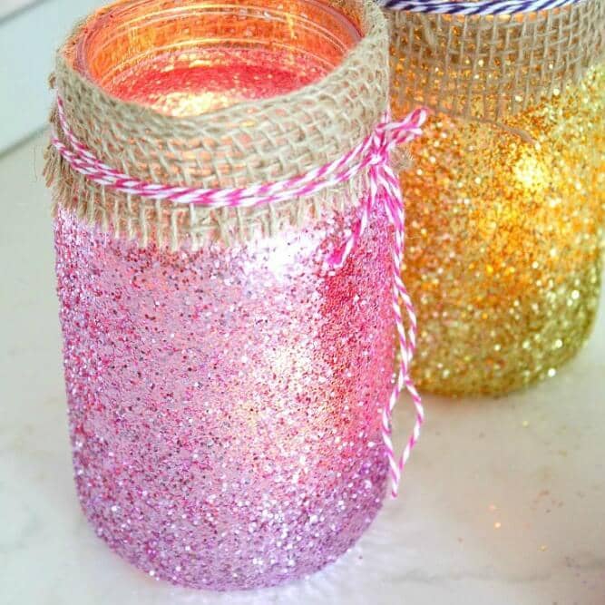 DIY mason jar luminaries