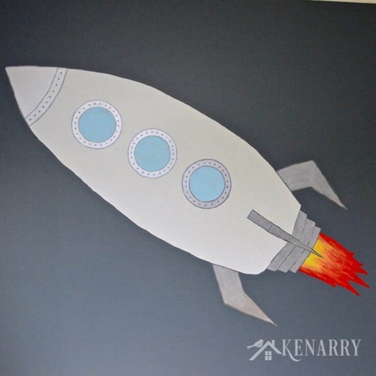 Outer Space Mural Tutorial for Boys Bedroom