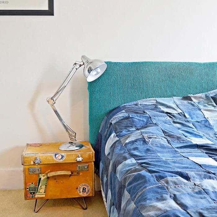 Nightstand out of a vintage suitcase