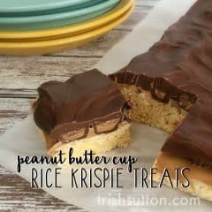 No Bake Peanut Butter Cup Rice Krispie Treats