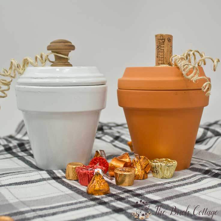 Pumpkin Candy Dishes From Terracotta Pots