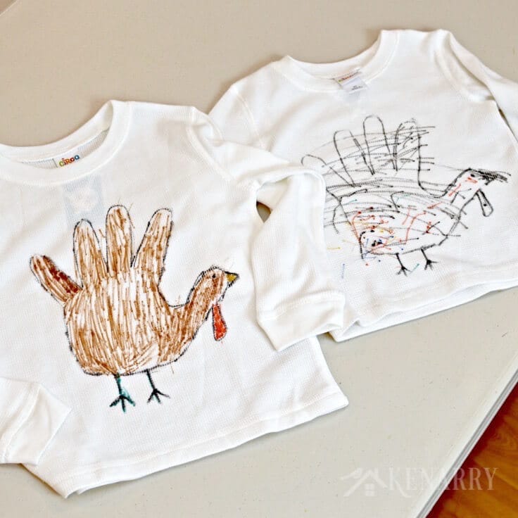 Handprint Turkey Shirts: An Easy Thanksgiving Idea