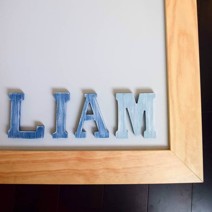 DIY Distressed Ombre Magnet Letters