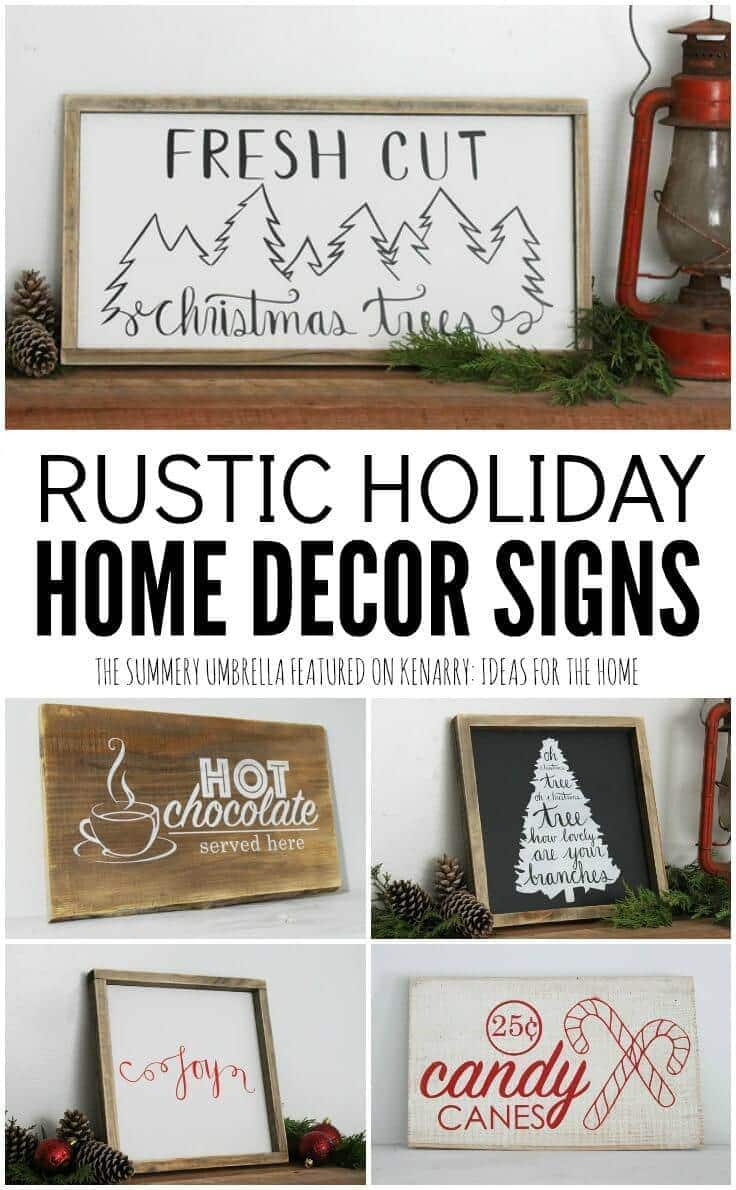 Holiday Home Decor Signs And Free Printable Gift