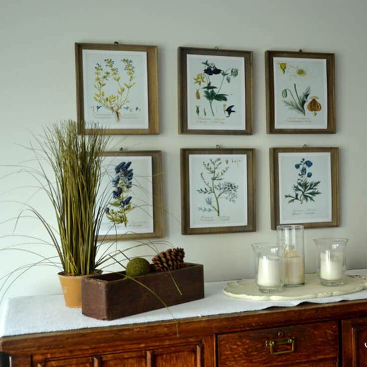How To Hang A Gallery Wall Using A Gift Wrap Template
