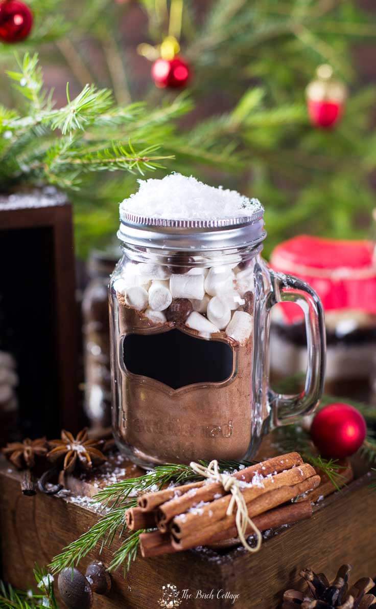 Homemade Hot Chocolate Mix Gift Idea with Free Printable