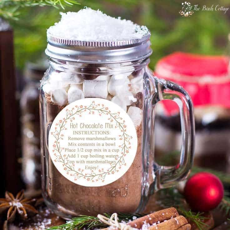 Homemade Hot Chocolate Mix recipe is more than just a beverage, it's a great last minute DIY Christmas gift idea!