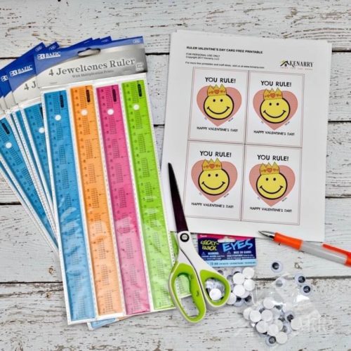 Ruler Valentines: Free Printable Valentine's Day Card for Kids