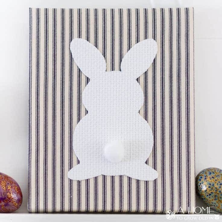 Easter Decor: Easy Fabric Wrapped Canvas Idea for Spring