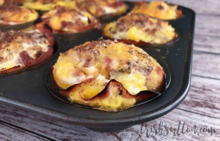 Ham, Egg, Cheese & Bacon Breakfast Muffins Recipe by Trish Sutton