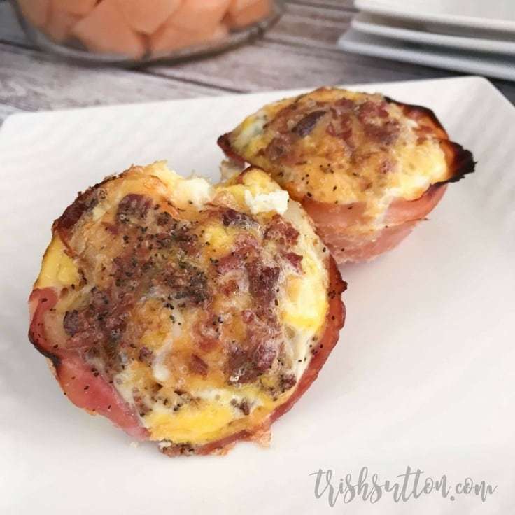 Ham, Egg, Cheese And Bacon Breakfast Muffins Recipe