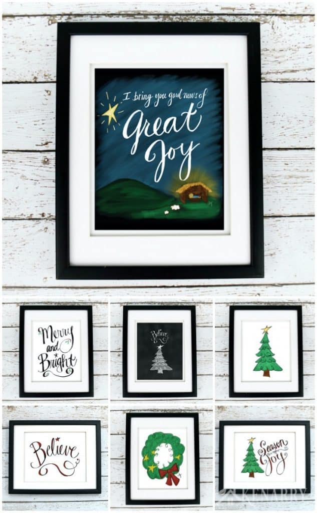 Christmas Printables: 21 Festive Holiday Wall Art Ideas