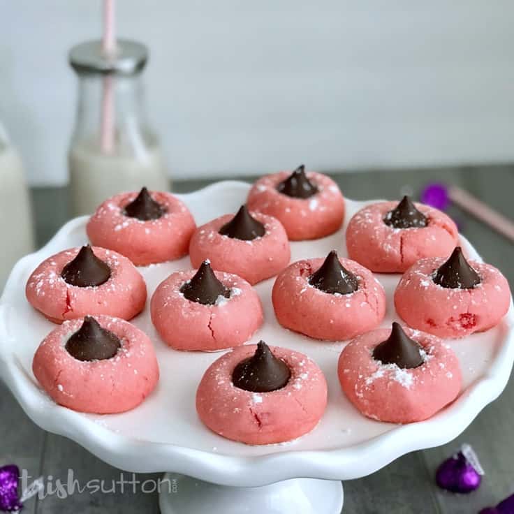 Cherry Chocolate Kiss Valentine Cookies Recipe