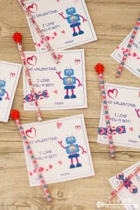 Robot Valentine Cards: Free Printable Cards for Kids