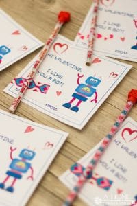 Robot Valentine Cards: Free Printable Cards for Kids