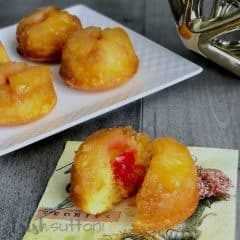 Pineapple Upside Down Cupcake Muffins Recipe; TrishSutton.com