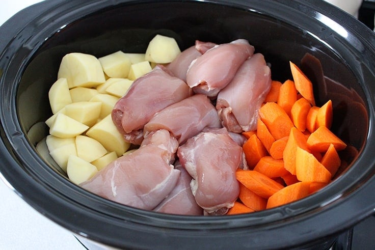 Slow Cooker Honey Garlic Chicken And Vegetables