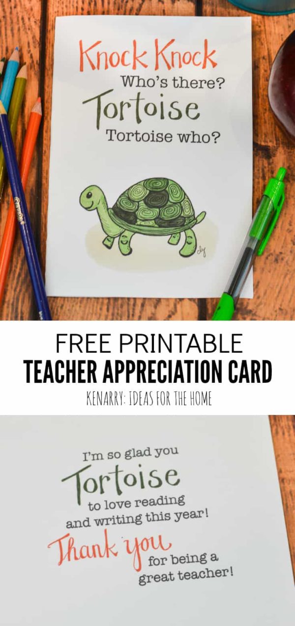 Funny Teacher Appreciation Card Free Printable Kenarry