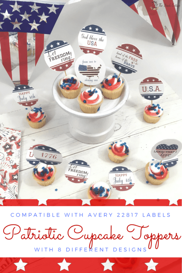 Patriotic Cupcake Toppers | Ideas for the Home by Kenarry®