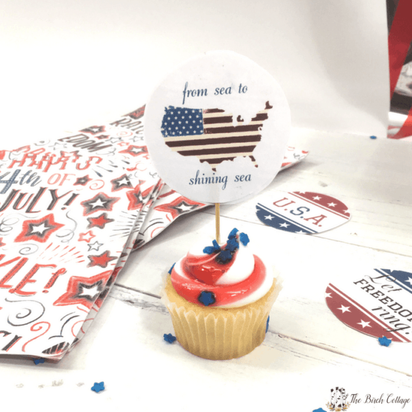 Patriotic Cupcake Toppers | Ideas for the Home by Kenarry®