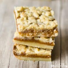 Make this Salted Caramel Butter Bars Recipe as an easy dessert idea to take to a summer potluck, picnic or backyard barbecue.