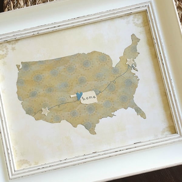 Home Sweet Home Art: 14 Home Art Ideas Using Maps Or Quotes