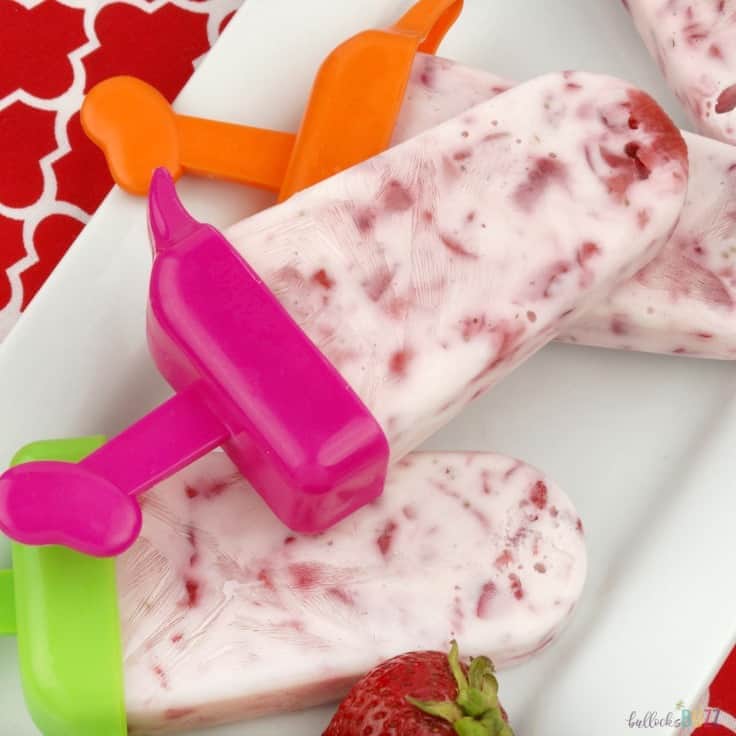 Strawberry Vanilla Yogurt Popsicles: Easy Summer Treat