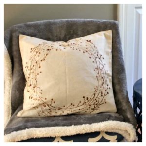 Double Sided Stenciled PIllow Our Crafty Mom