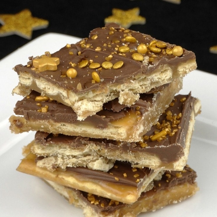 New Year’s Eve Toffee Bark Recipe With Saltine Crackers